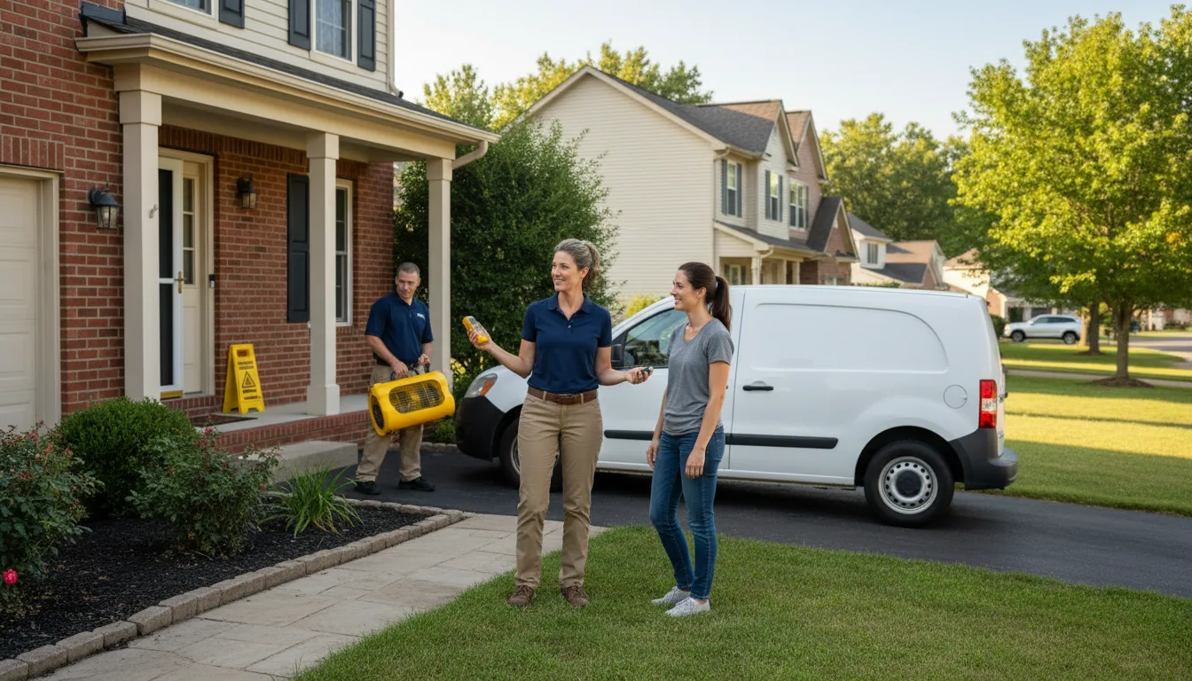 Residential water damage restoration in Des Allemands, LA
